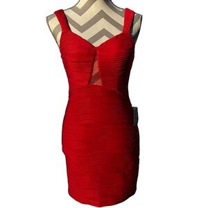 Hailey Logan by Adrianna Pappell Red Synched Bodycon Dress Women's Size
SMALL